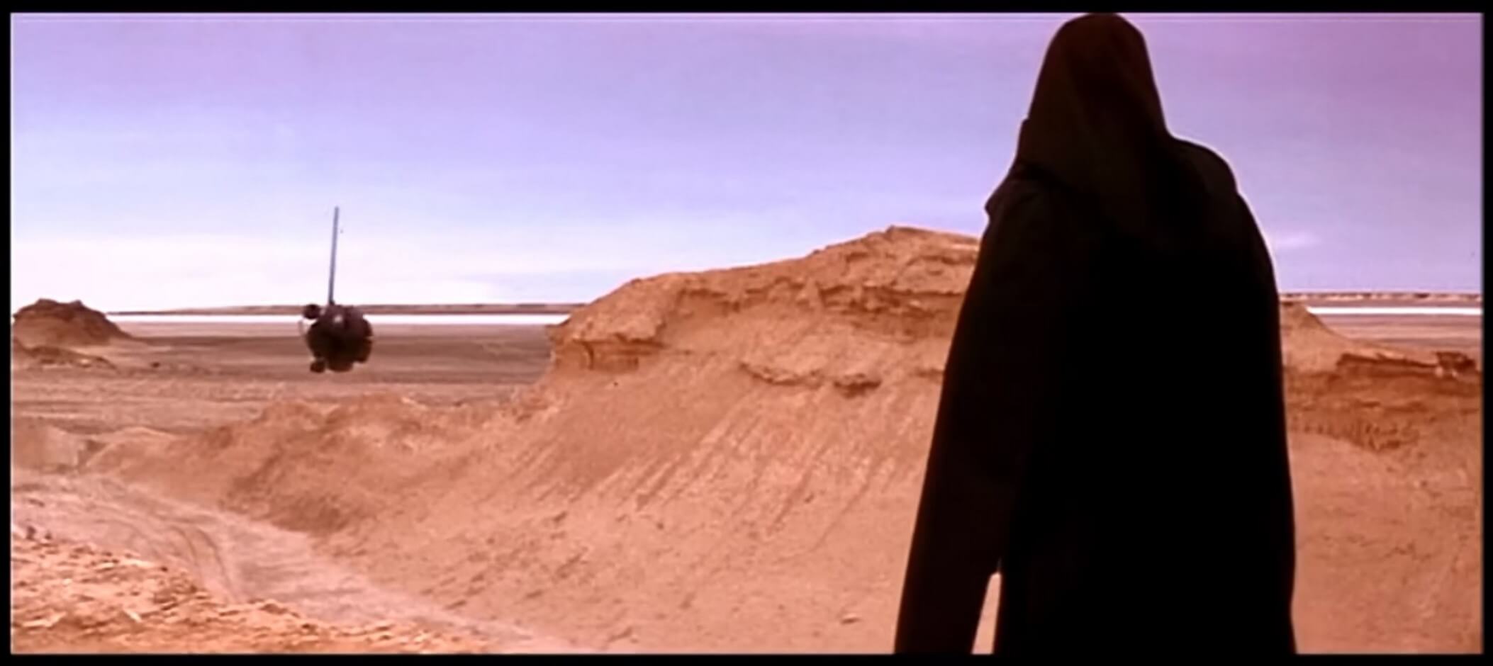 Miejsce lądowania Darth Maul'a - kadr z filmu "Gwiezdne Wojny: Mroczne Widmo"