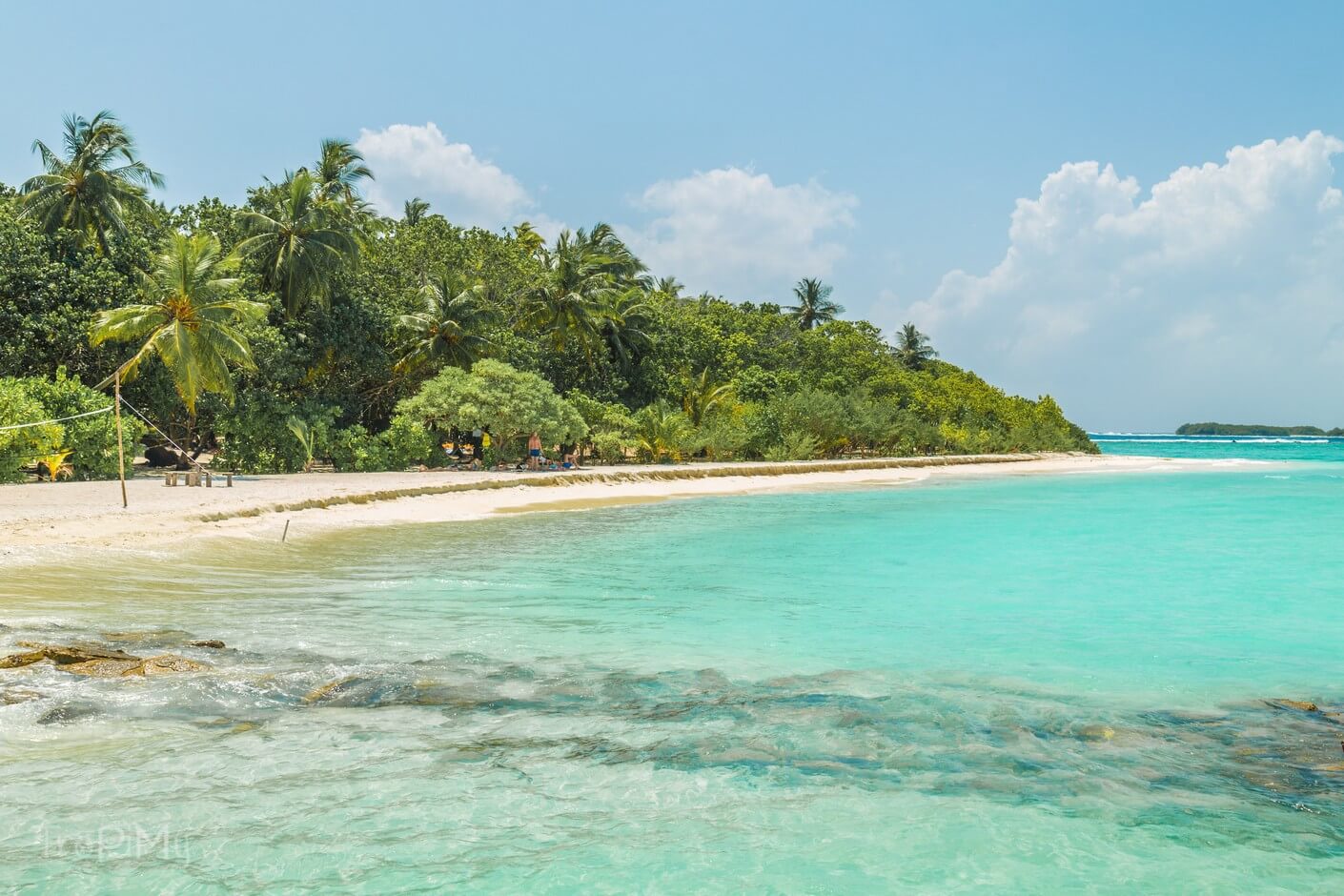Bezludna wyspa na Malediwach