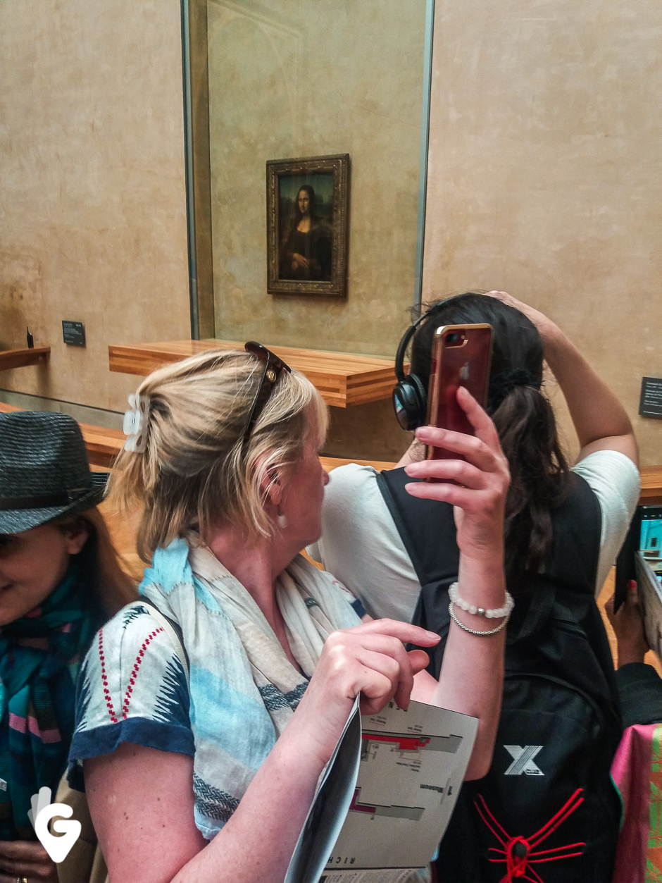 Selfie z Mona Lisą